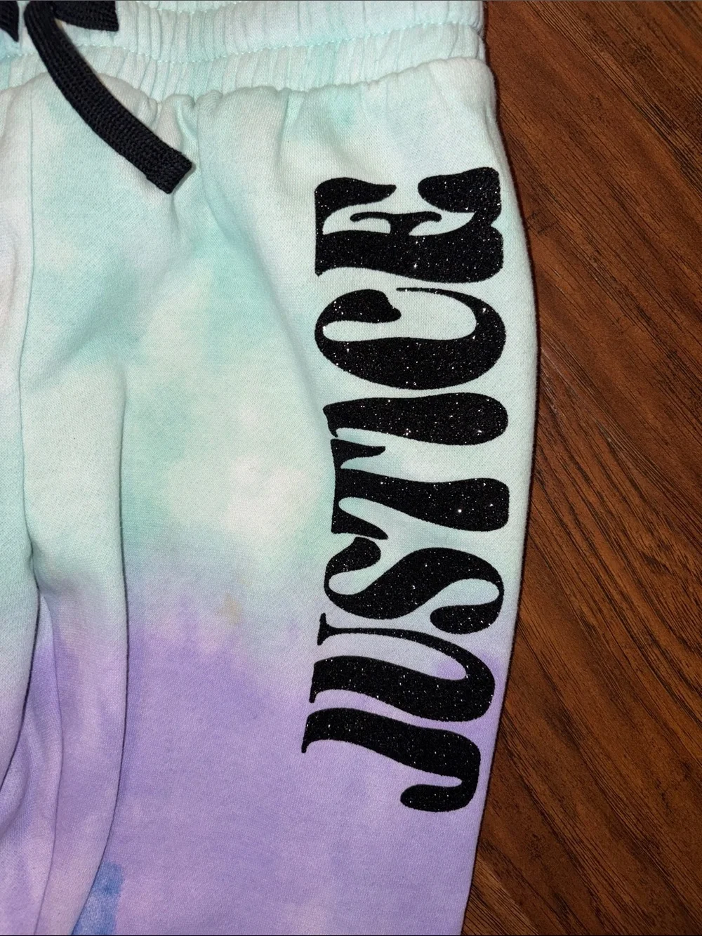 Justice Tie-Dye Joggers in Purple, Blue & Mint Youth M